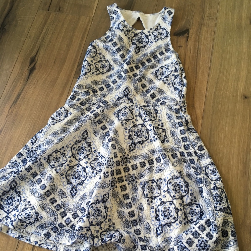 Blue and white lace dress! Aeropostale small
